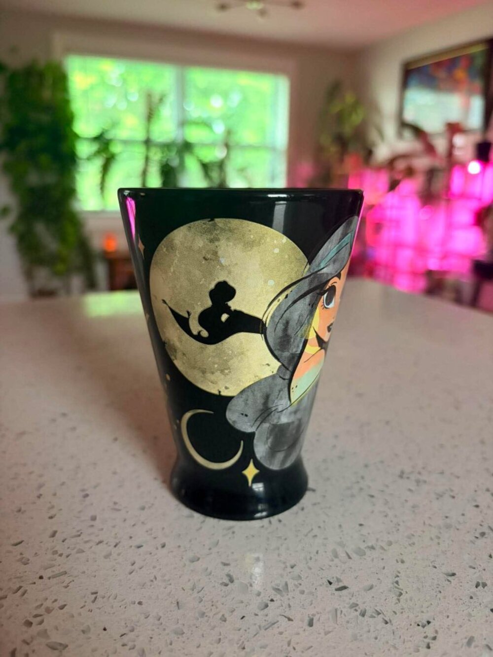 Disney Princess Jasmine Halloween Latte Mug Black Stoneware Coffee Cup 8 oz - Picture 2 of 5